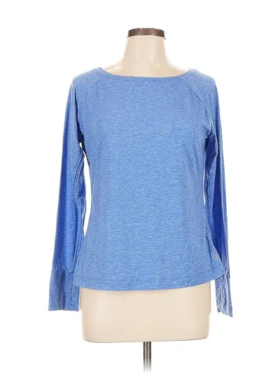 Pre-owned Gap Fit 3/4 Sleeve T-shirt In Blue