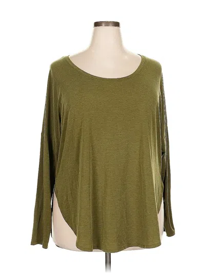 Pre-owned Gap Fit 3/4 Sleeve T-shirt In Green