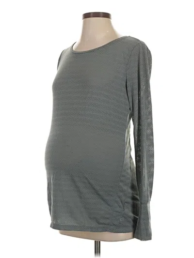 Pre-owned Gap Fit 3/4 Sleeve T-shirt In Gray