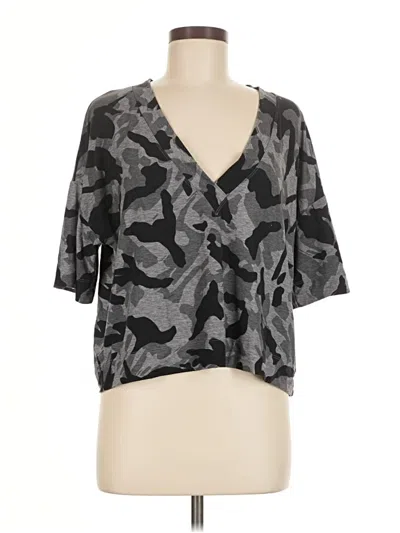 Pre-owned Gap Fit 3/4 Sleeve T-shirt In Gray