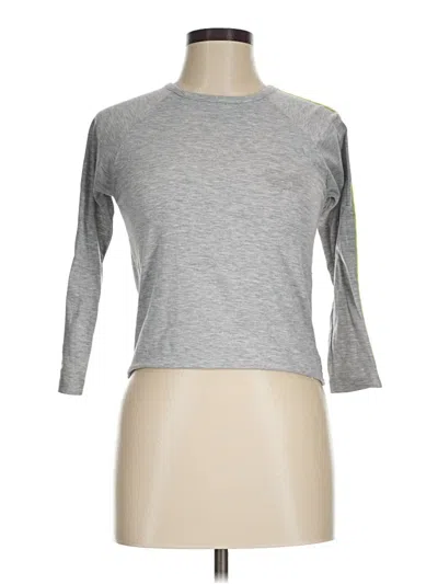 Pre-owned Gap Fit 3/4 Sleeve T-shirt In Gray