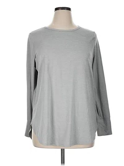 Pre-owned Gap Fit 3/4 Sleeve T-shirt In Gray