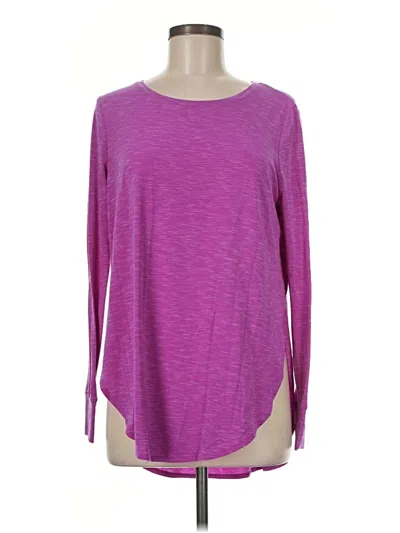 Pre-owned Gap Fit 3/4 Sleeve T-shirt In Purple
