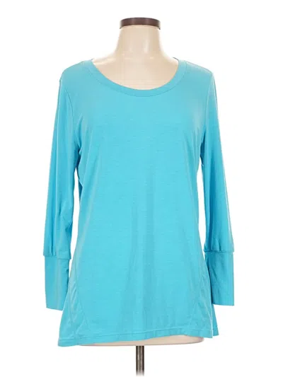 Pre-owned Gap Fit 3/4 Sleeve T-shirt In Teal
