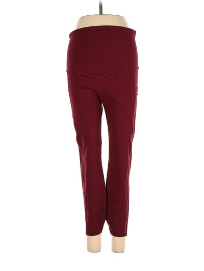 Pre-owned Gap Fit Active Pants In Burgundy