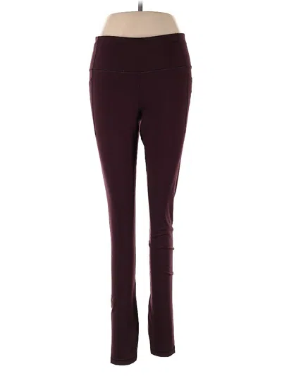 Pre-owned Gap Fit Active Pants In Burgundy