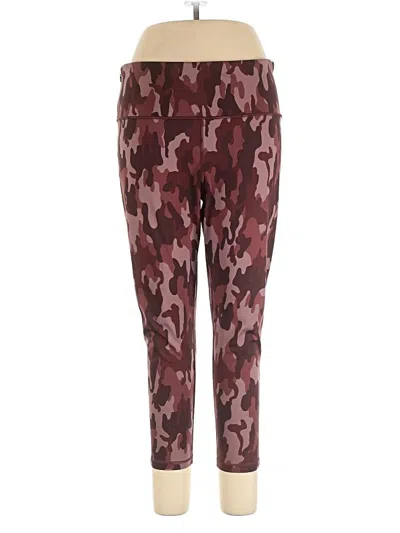 Pre-owned Gap Fit Active Pants In Burgundy