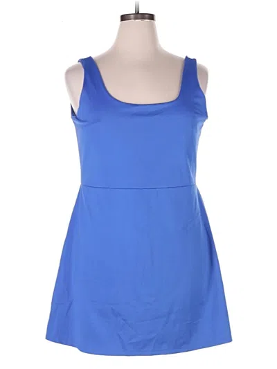 Pre-owned Gap Fit Casual Dress In Blue