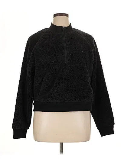 Pre-owned Gap Fit Fleece Jacket In Black