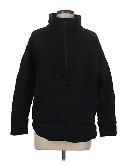 Pre-owned Gap Fit Fleece Jacket In Black