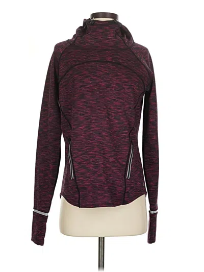 Pre-owned Gap Fit Fleece Jacket In Burgundy