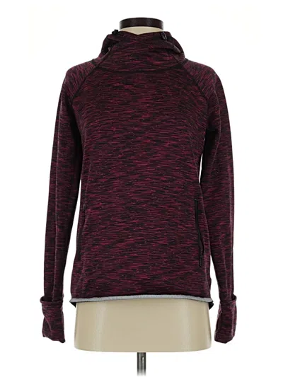Pre-owned Gap Fit Fleece Jacket In Burgundy