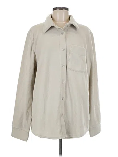 Pre-owned Gap Fit Fleece Jacket In Gray