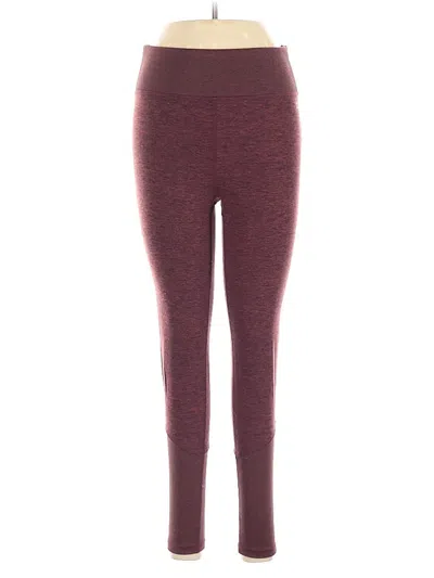 Pre-owned Gap Fit Leggings In Burgundy