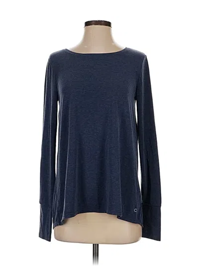 Pre-owned Gap Fit Long Sleeve T-shirt In Blue