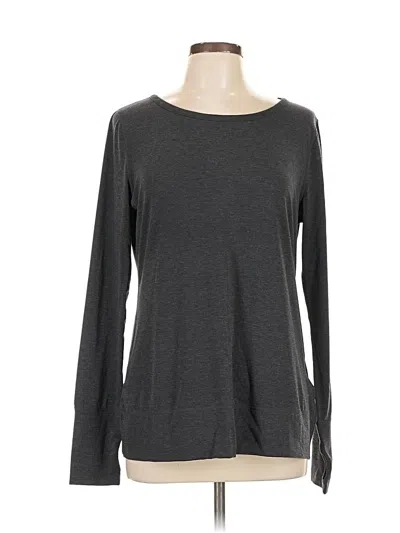 Pre-owned Gap Fit Long Sleeve T-shirt In Gray