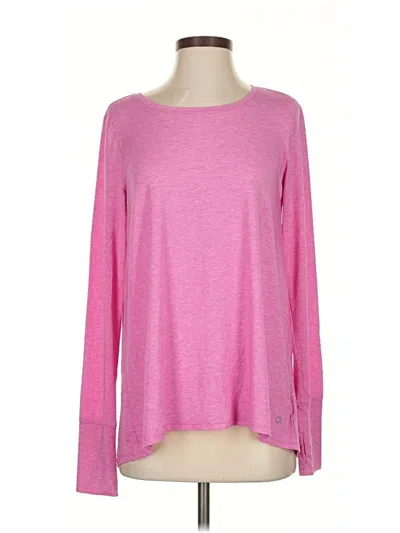 Pre-owned Gap Fit Long Sleeve T-shirt In Pink