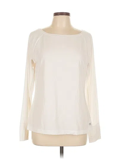 Pre-owned Gap Fit Long Sleeve T-shirt In White