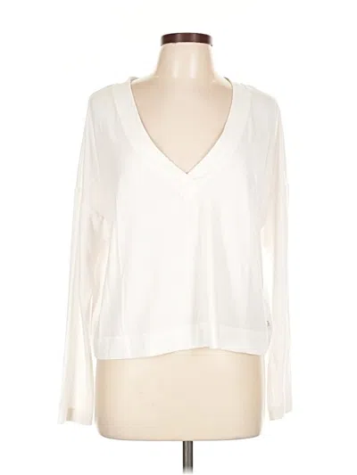 Pre-owned Gap Fit Long Sleeve T-shirt In White