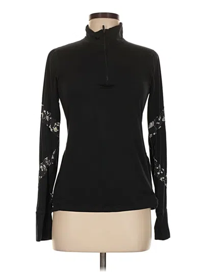 Pre-owned Gap Fit Long Sleeve Top Black Turtleneck Tops