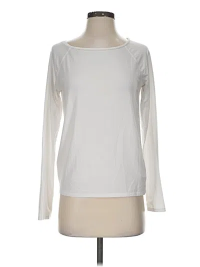 Pre-owned Gap Fit Long Sleeve Top Ivory Boatneck Tops
