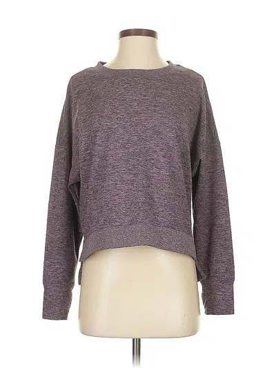 Pre-owned Gap Fit Long Sleeve Top Purple Boatneck Tops