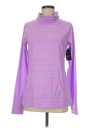 Pre-owned Gap Fit Long Sleeve Top Purple Turtleneck Tops