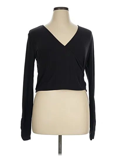 Pre-owned Gap Fit Long Sleeve T-shirt In Black