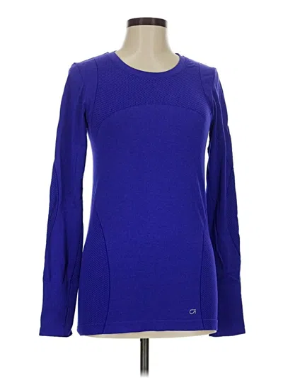 Pre-owned Gap Fit Long Sleeve T-shirt In Blue
