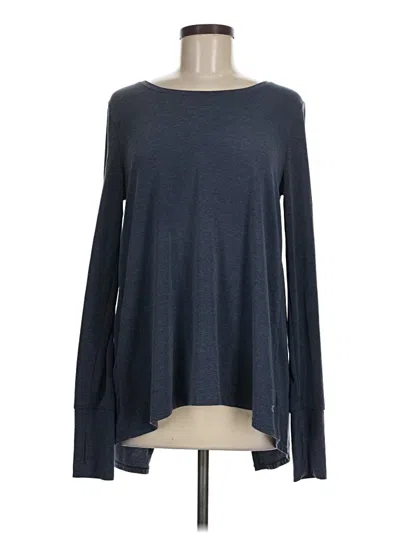 Pre-owned Gap Fit Long Sleeve T-shirt In Blue