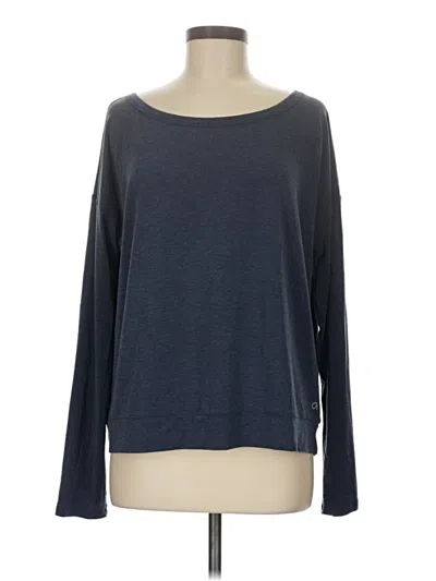 Pre-owned Gap Fit Long Sleeve T-shirt In Blue