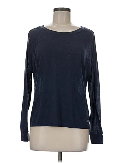 Pre-owned Gap Fit Long Sleeve T-shirt In Blue