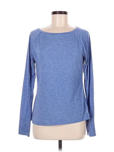 Pre-owned Gap Fit Long Sleeve T-shirt In Blue