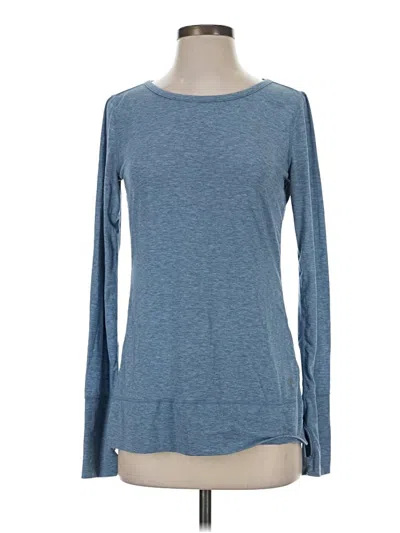 Pre-owned Gap Fit Long Sleeve T-shirt In Blue