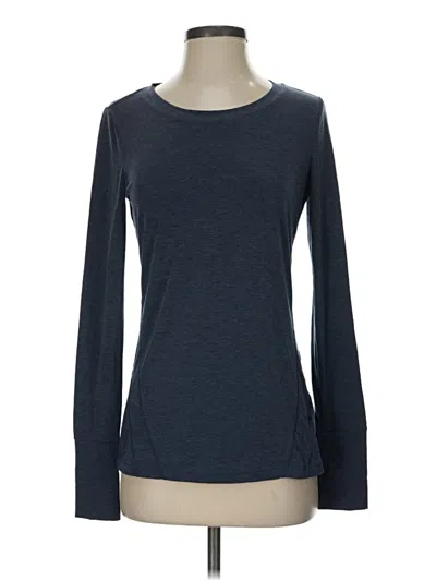 Pre-owned Gap Fit Long Sleeve T-shirt In Blue