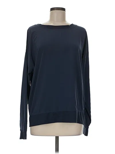 Pre-owned Gap Fit Long Sleeve T-shirt In Blue