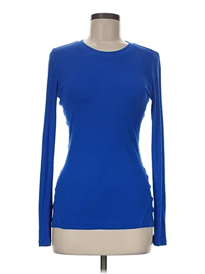 Pre-owned Gap Fit Long Sleeve T-shirt In Blue