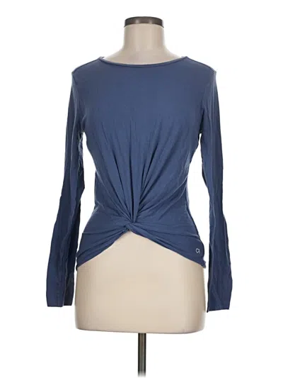 Pre-owned Gap Fit Long Sleeve T-shirt In Blue