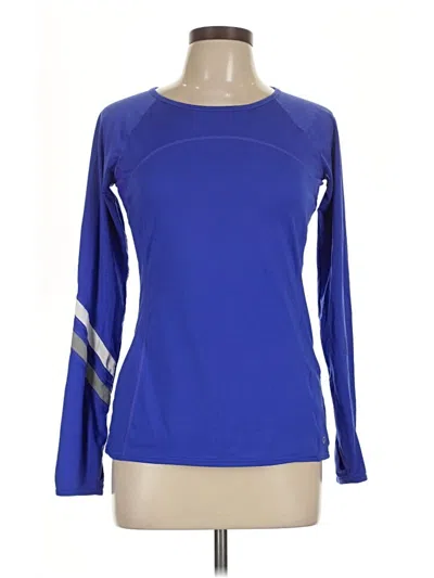 Pre-owned Gap Fit Long Sleeve T-shirt In Blue