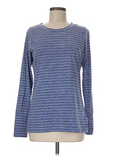 Pre-owned Gap Fit Long Sleeve T-shirt In Blue