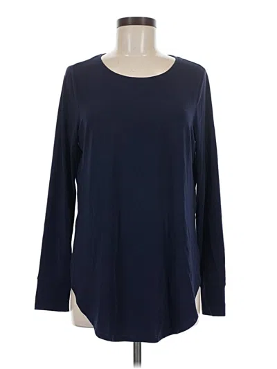 Pre-owned Gap Fit Long Sleeve T-shirt In Blue
