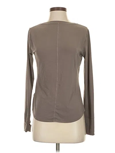 Pre-owned Gap Fit Long Sleeve T-shirt In Brown