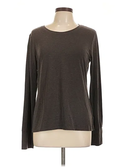 Pre-owned Gap Fit Long Sleeve T-shirt In Brown