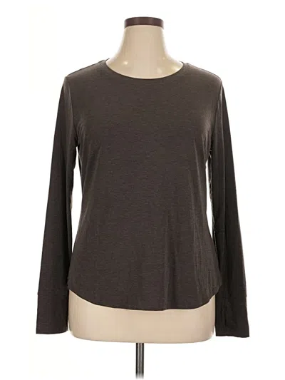 Pre-owned Gap Fit Long Sleeve T-shirt In Brown
