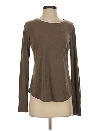 Pre-owned Gap Fit Long Sleeve T-shirt In Brown