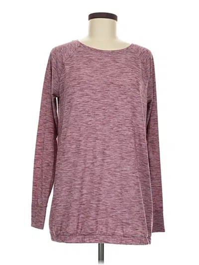 Pre-owned Gap Fit Long Sleeve T-shirt In Burgundy