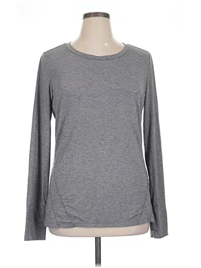 Pre-owned Gap Fit Long Sleeve T-shirt In Gray