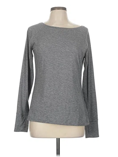 Pre-owned Gap Fit Long Sleeve T-shirt In Gray
