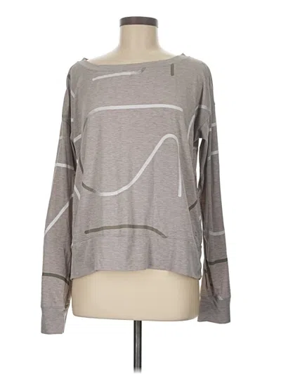 Pre-owned Gap Fit Long Sleeve T-shirt In Gray