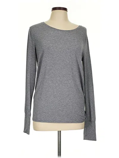 Pre-owned Gap Fit Long Sleeve T-shirt In Gray